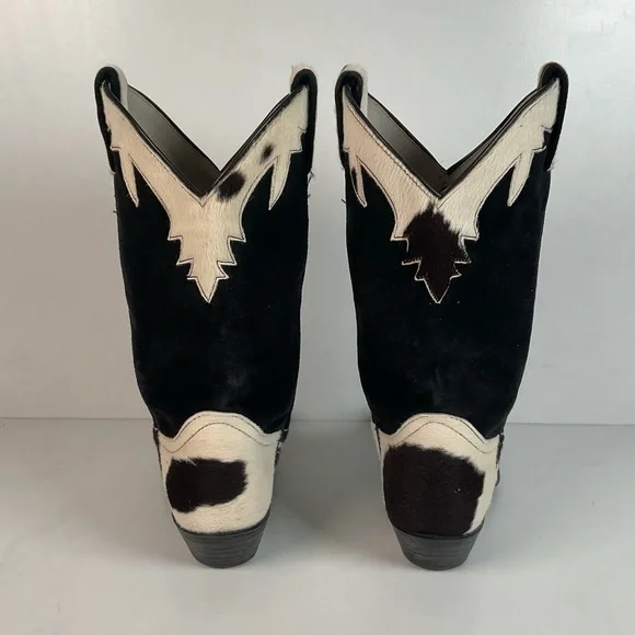 Vintage Larry Mahan Cow Hair Cowgirl Pony Boots 8 B - Picture 16 of 16